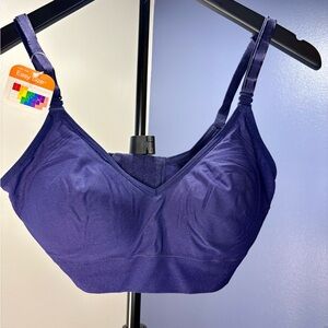 Warner's Deep Blue Seamless Bra